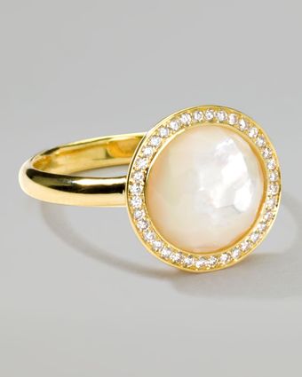 Ippolita 18k Gold Rock Candy Mini Lollipop Diamond Motherofpearl Ring - Lyst