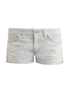Isabel Marant Contrast Embroidered Denim Shorts - Lyst