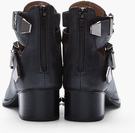 jeffrey campbell black boots with buckles