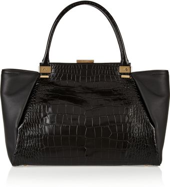 Lanvin Croceffect and Texturedleather Shopper - Lyst