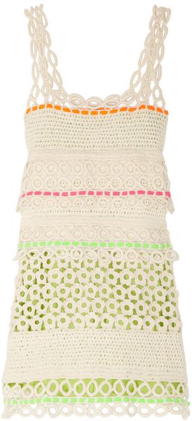 Moschino Cheap & Chic Crocheted Cotton Dress - Lyst