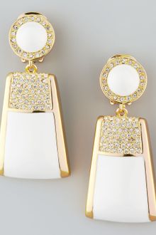 Rachel Zoe Pave Crystal Drop Clip Earrings - Lyst
