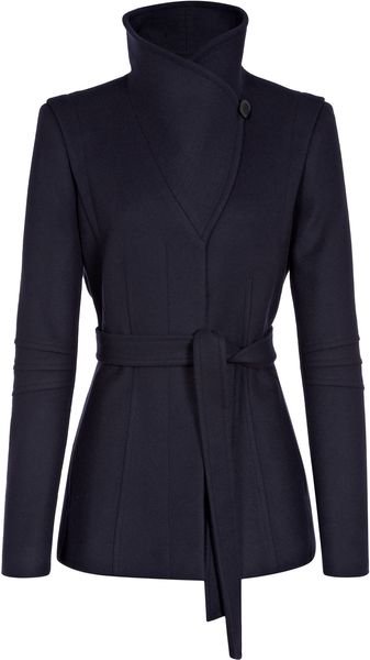 Reiss Casper Belted Wrap Collar Jacket - Lyst