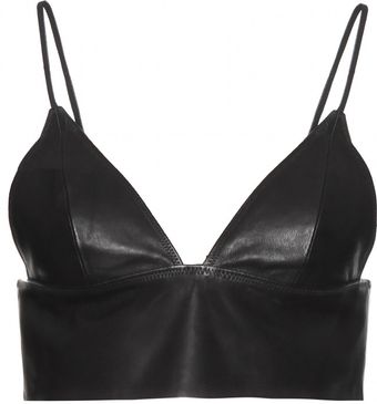 T By Alexander Wang Leather Bra Top - Lyst