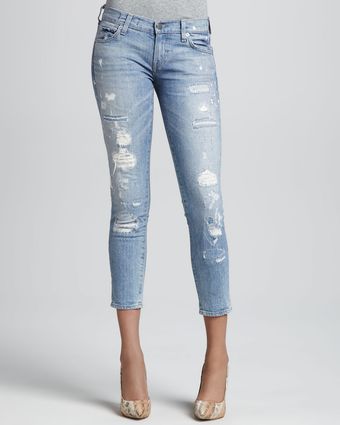 Textile Elizabeth And James Ozzy Rip Repair Jeans - Lyst