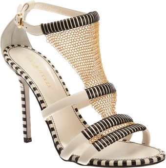 Sergio Rossi Metal Mesh Sandal - Lyst