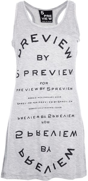 5preview Long Printed Vest - Lyst