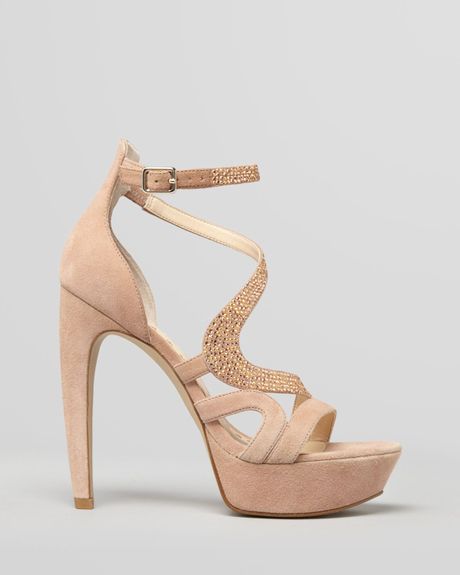 Enzo Angiolini Strappy Sandals Taelon High Heel in Beige (blush ...