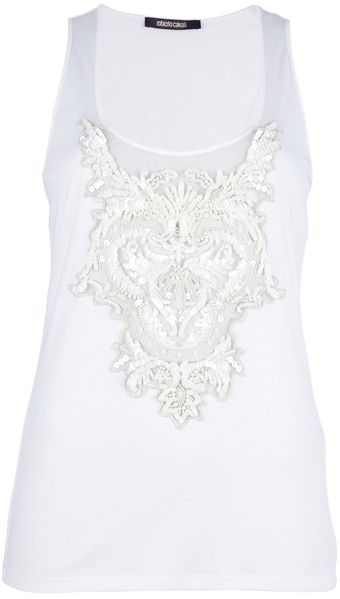 Roberto Cavalli Sleeveless Top - Lyst