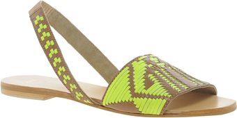 Asos Forest Leather Flat Sandals - Lyst