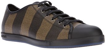Fendi Striped Trainer - Lyst