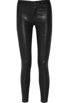 J Brand Stretch-Leather Skinny Pants - Lyst