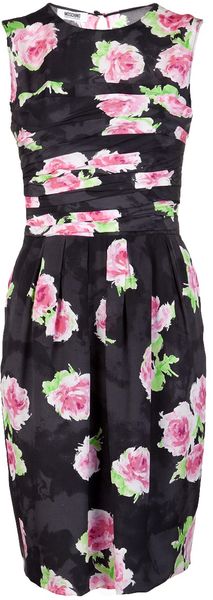 Moschino Floral Ruched Dress - Lyst
