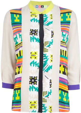 MSGM Aztec Print Blouse - Lyst