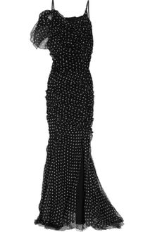 Nina Ricci Polka-Dot Silk-Chiffon Gown - Lyst
