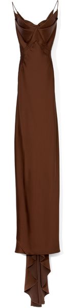 Zac Posen Sepia Satin Back Crepe Gown - Lyst