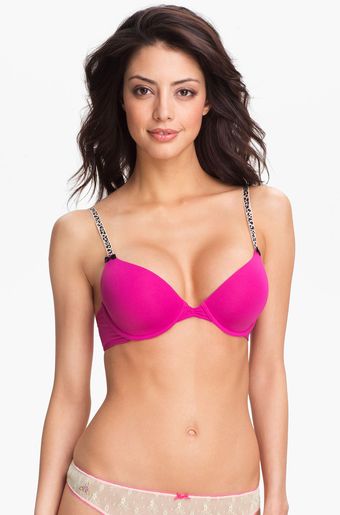 Betsey Johnson Cheetah Strap Underwire Bra - Lyst