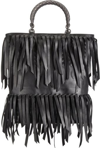 Bottega Veneta Fringed Intrecciato Tote - Lyst