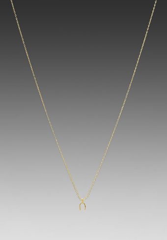 Gorjana Wishbone Charm Necklace - Lyst