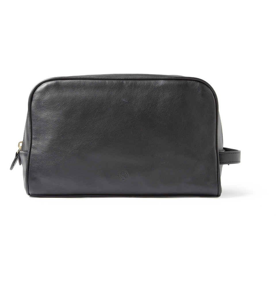 mulberry men's leather wash bag