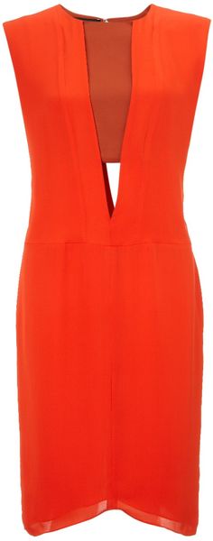 Narciso Rodriguez Zest Silk Cutout Dress - Lyst