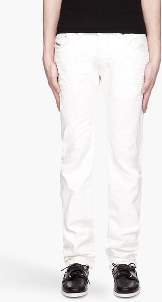 Diesel White Creased Safado L 32 Jeans - Lyst