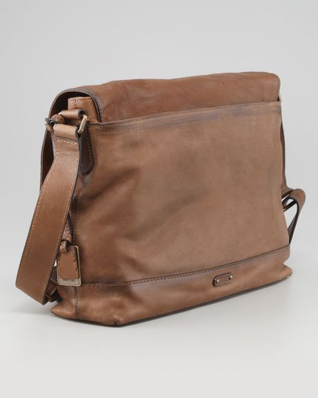 Frye James Leather Messenger Bag in Brown for Men (taupe) | Lyst