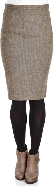 Givenchy Wool Knee Length Skirt  - Lyst