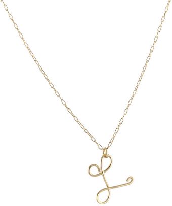 Peggy Li Cursive Initial Necklace - Lyst