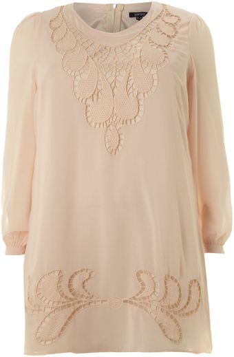 Samya Cut Out Lace Insert Dress - Lyst
