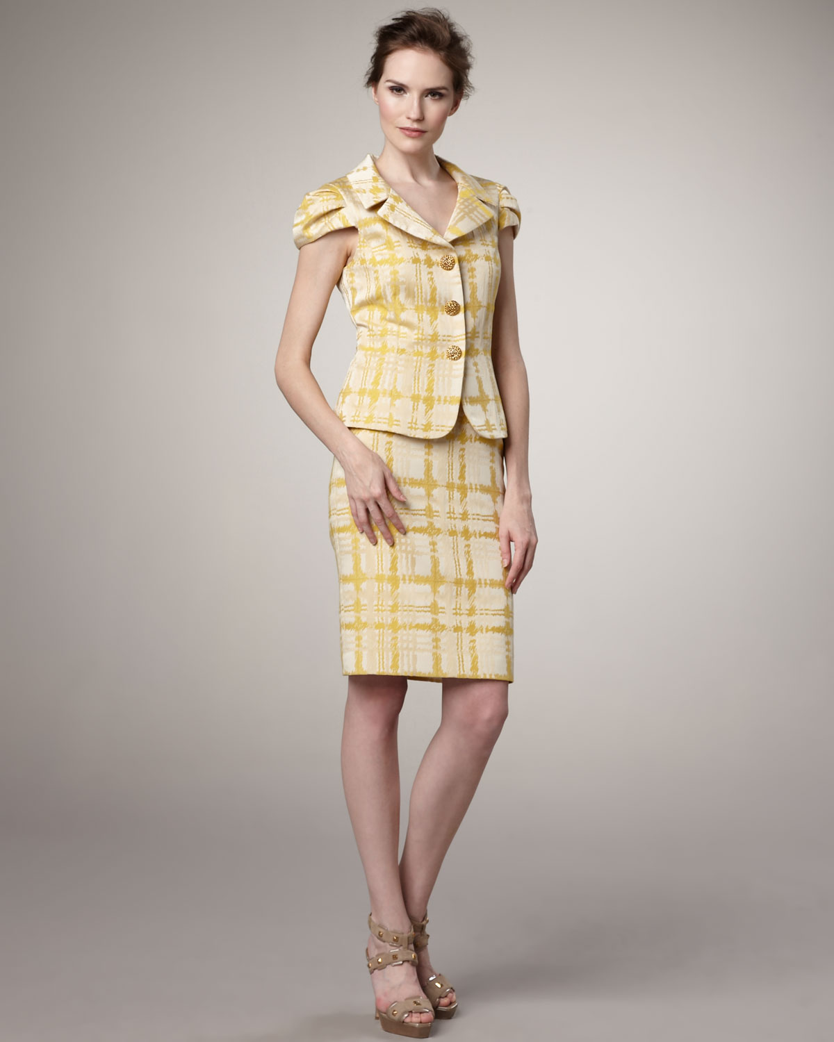 tahari yellow suit