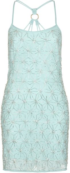 Topshop Hexagon Strappy Slip Dress - Lyst