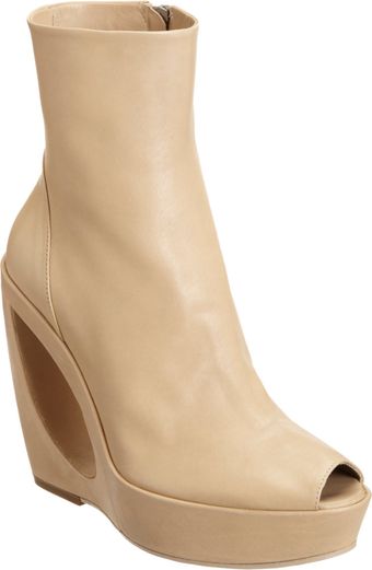 Ann Demeulemeester Cut-Out Wedge Ankle Boot - Lyst