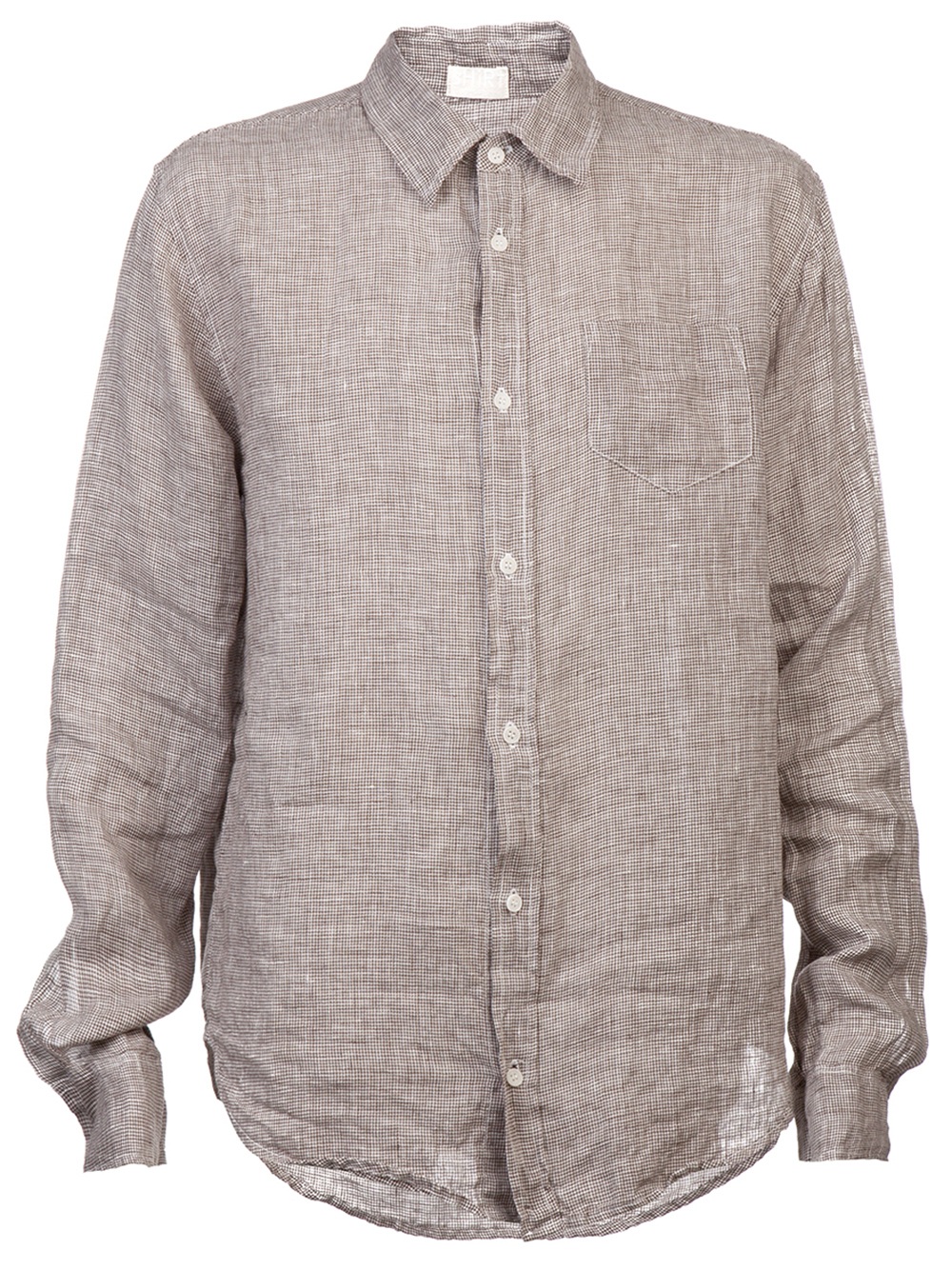 Cp Shades Fitted Linen Shirt in Brown for Men Lyst