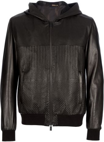 Fendi Woven Leather Jacket - Lyst