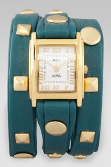 La Mer Collections Studded Wrap Rectangle Watch - Lyst