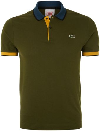 Lacoste Contrast Colour Polo Shirt - Lyst