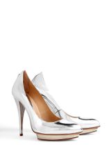 McQ by Alexander McQueen Mercury Metallic Pointy Platform Pumps