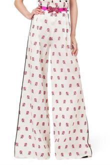 Oscar de la Renta Wide Leg High Waisted Pant - Lyst