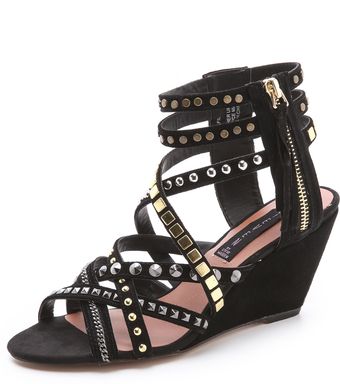 Steven Soulfil Studded Zip Sandals - Lyst