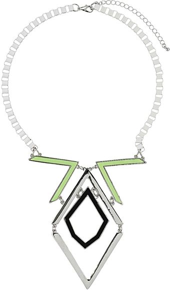 Topshop Lime Connection Collar - Lyst