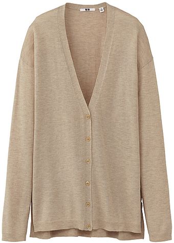 Uniqlo Women Cotton Blended Long Cardigan - Lyst