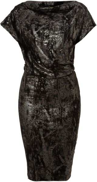 Vivienne Westwood Anglomania Short Sleeve Drape Dress - Lyst