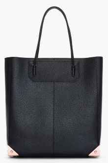 Alexander Wang Black Pebbled Patent Leather Prisma Tote - Lyst