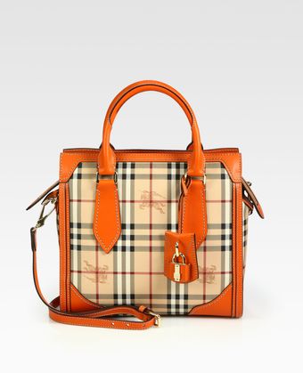 Burberry Honeywood Small Haymarket Mixedmedia Tote - Lyst