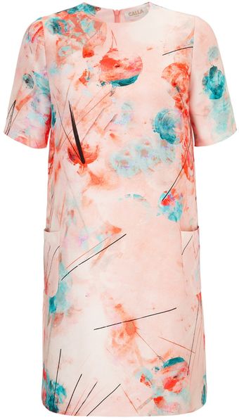 Calla Peach London Print Tshirt Dress - Lyst