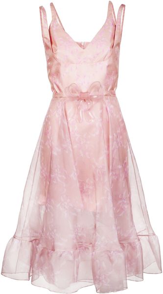 Christopher Kane Double Strap Ruffle Dress - Lyst