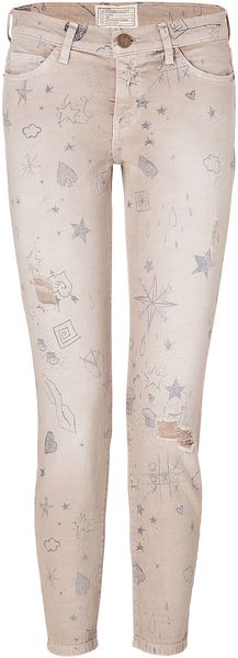Current/Elliott Stiletto Low Rise 78 Jeans in Safari Write On - Lyst