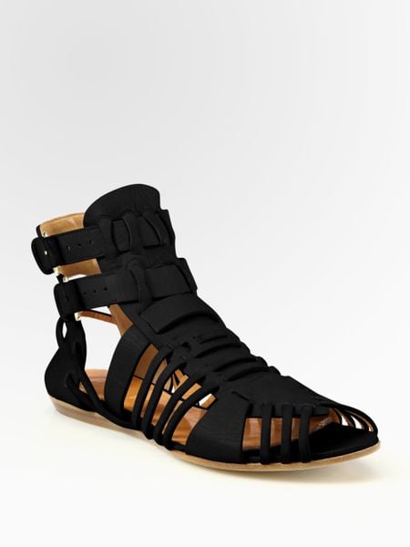 Givenchy Virginia Leather and Suede Gladiator Sandals in Black | Lyst