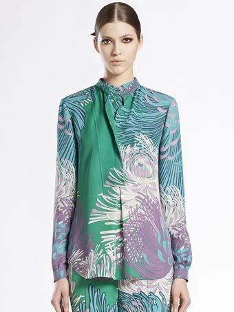 Gucci Dahlia Print Double Front Shirt - Lyst